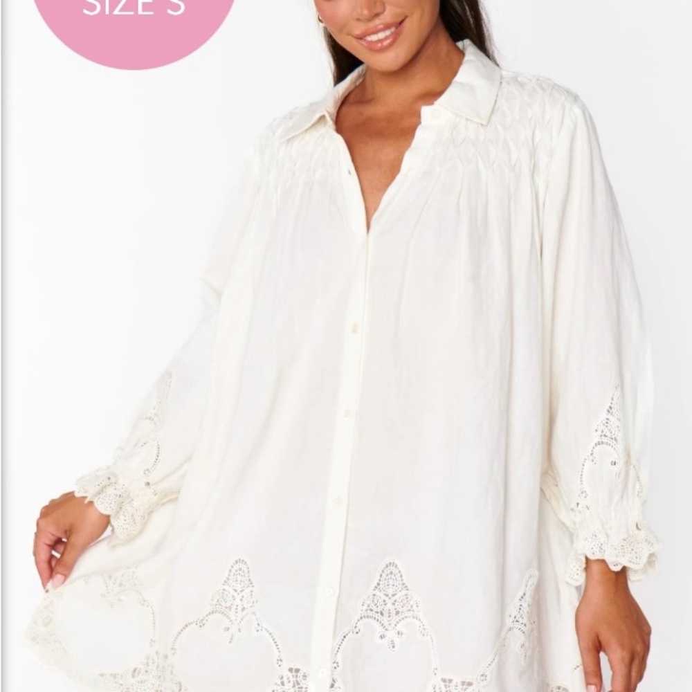 NWT Show Me Your Mumu White Embroidered Dress